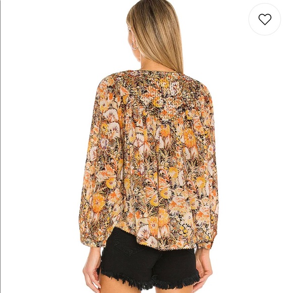 Free People Printed Blouse Top NWOT - Picture 3 of 4
